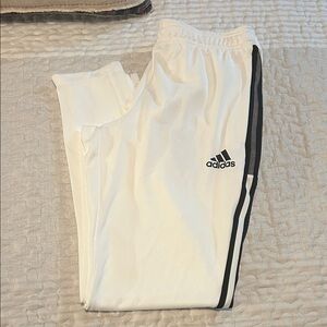 Adidas White Black Regular Fit Tapered Leg Tiro Track Pants